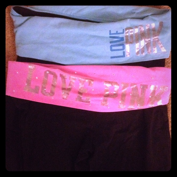 2 love pink Yoga -one capri, one boot cut