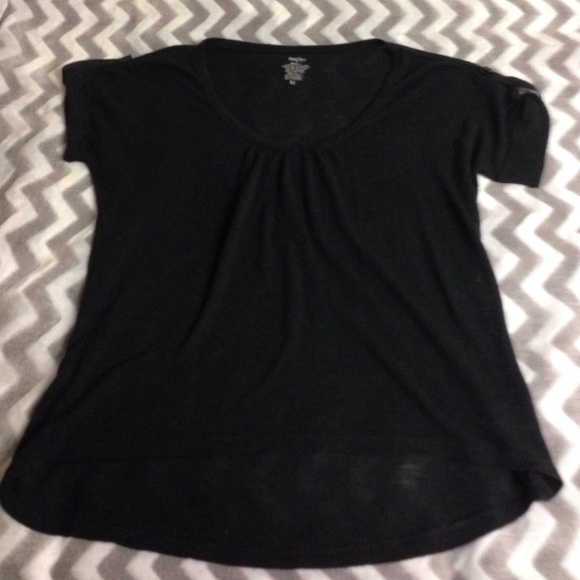 Cute Black Draped Top
