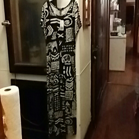 Tribal print midi dress