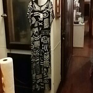 Tribal print midi dress