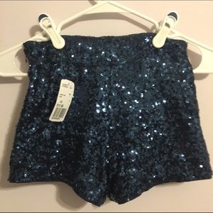 Blue Sequin Forever 21 Shorts