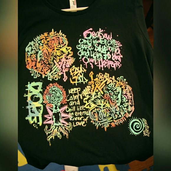 Dope multicolor tye dye silkscreen tee - Picture 2 of 2