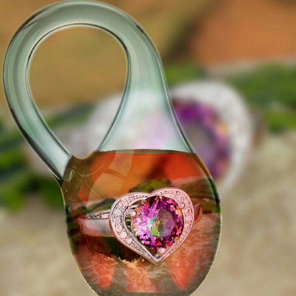 925 SS. Colorful CZ ? Ring Sz.  8