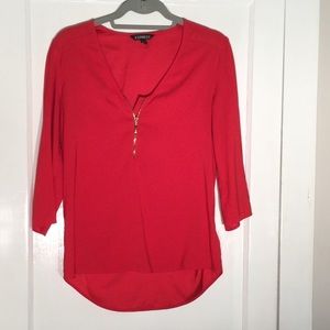 Flowy red blouse