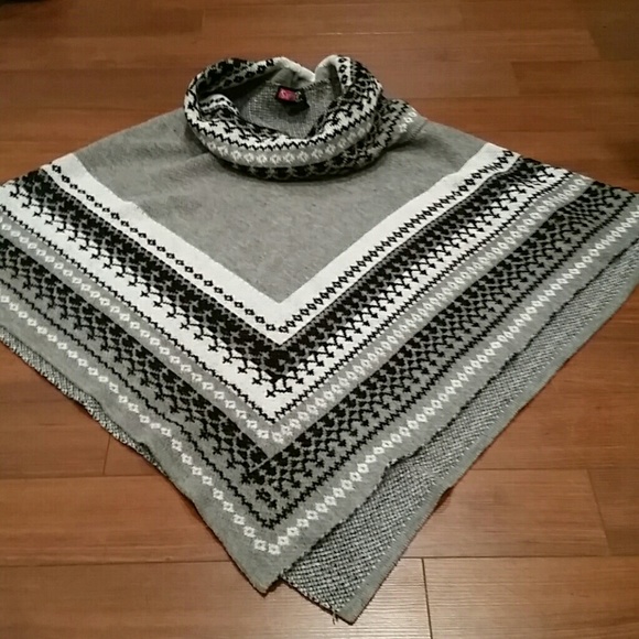 Cowl Neck Sweater Poncho