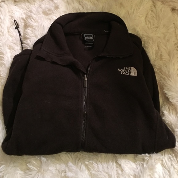 Men's brown north face pullover jacket M