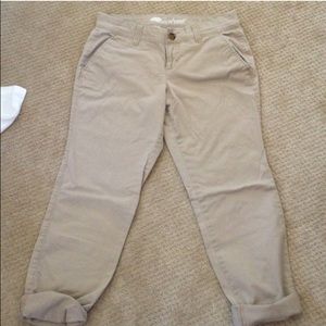 Khaki boyfriend pants!
