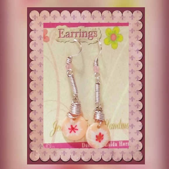 Jewelry Handmade Earrings-Aretes Rose