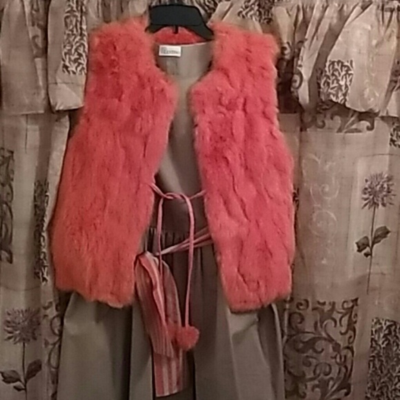 Genuine rabbit fur vest