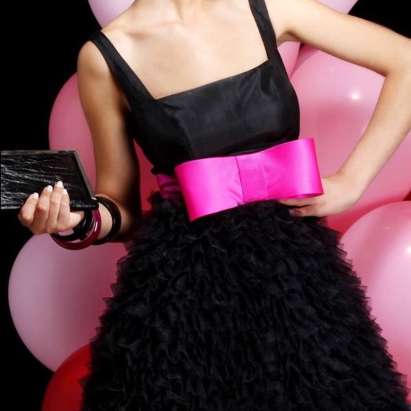 Sherri Hill Black/ Fuchsia Size 8