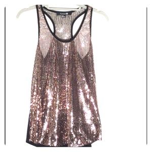 Gold sequin top