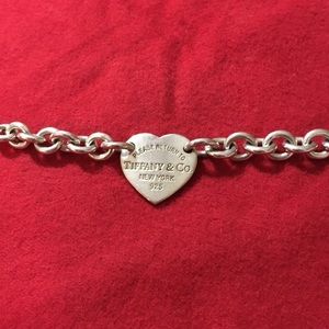 Authentic Tiffany Heart Charm Bracelet