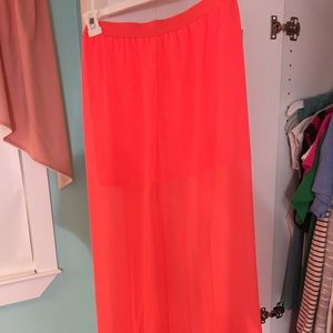 Maxi coral skirt