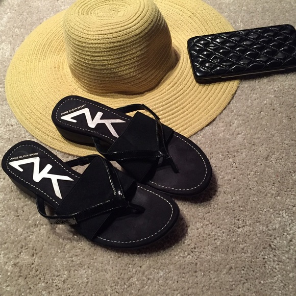 Anne Klein Shoes - Black wedge sandals