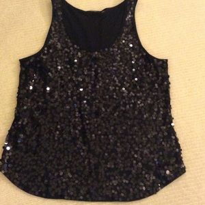 Black sequin tank top