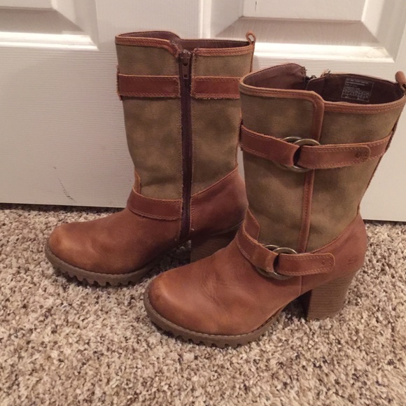 Skechers Tan Heeled Boots