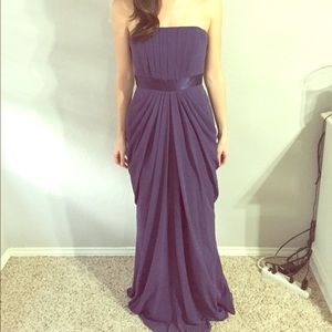 Grecian Eggplant Maxi Dress