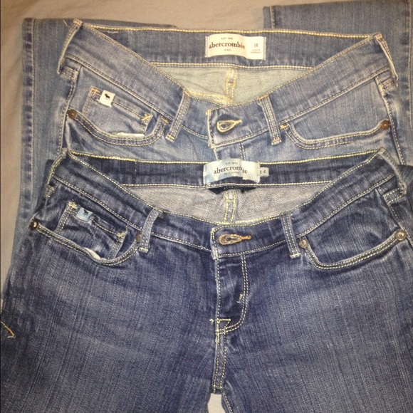 Two pairs of ambercrombie girls size 14 jeans