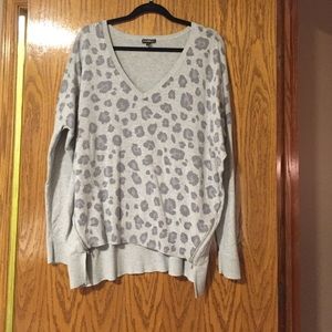 Grey Leopard Sweater