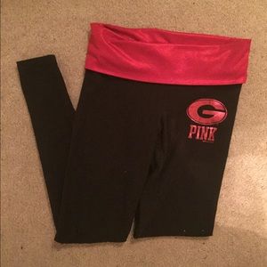 UGA VS Pink yoga leggings