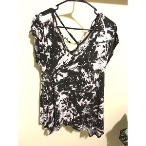 B&W Paint Splatter Tee