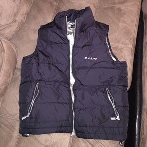 Black/Silver bebe Sport Vest- Size Small