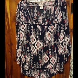 Mossimo Aztec print shirt