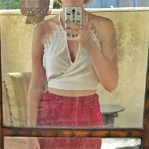 🌵🌹 White open-back crop