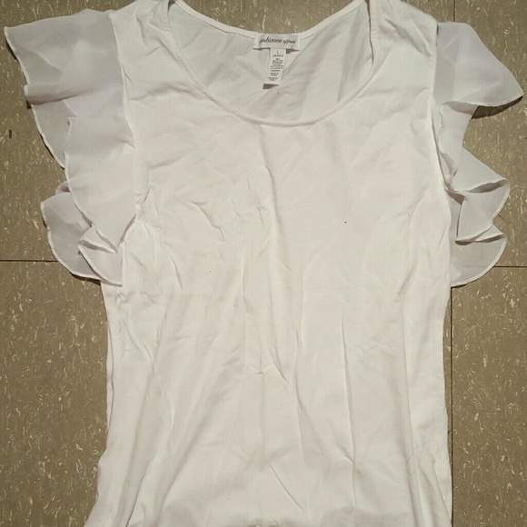 Frilly Sleeve White Blouse