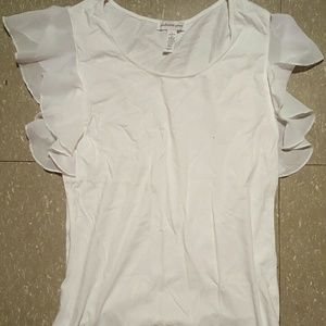 Frilly Sleeve White Blouse