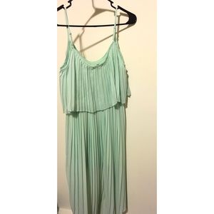 Mint-Chiffon-High/Low Dress