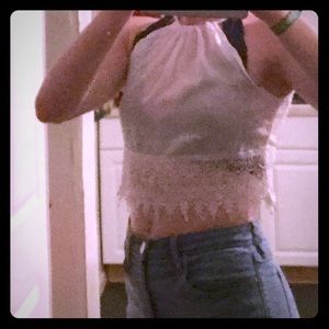 White lace bottom top