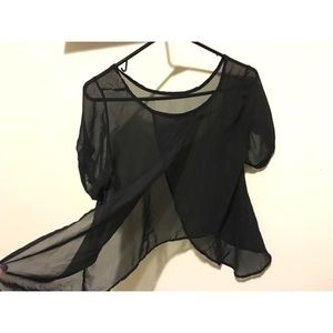 Sheer Open Back Crop Top (Kirra)