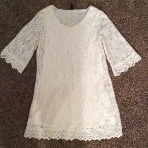 Bohemian White Lace Dress