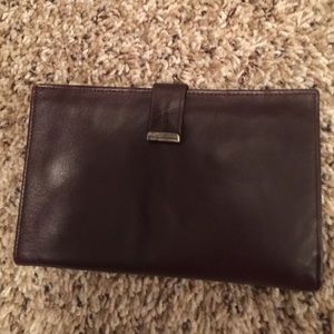 Brown Leather Travelers Wallet