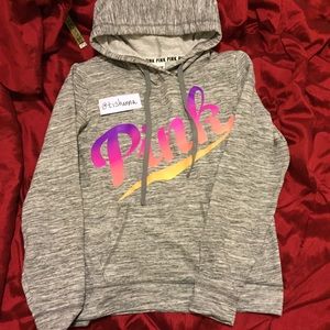 Gray and rainbow hoodie