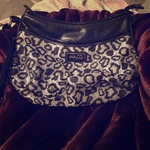 Black & Silver Cheetah Print Purse