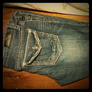 Buckle denim jeans