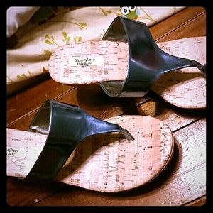 Vera Wang sandal heels wedge