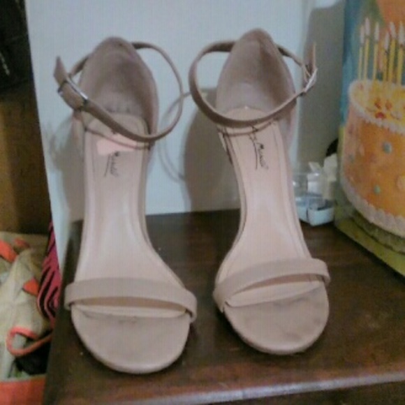 Nude heel sandals