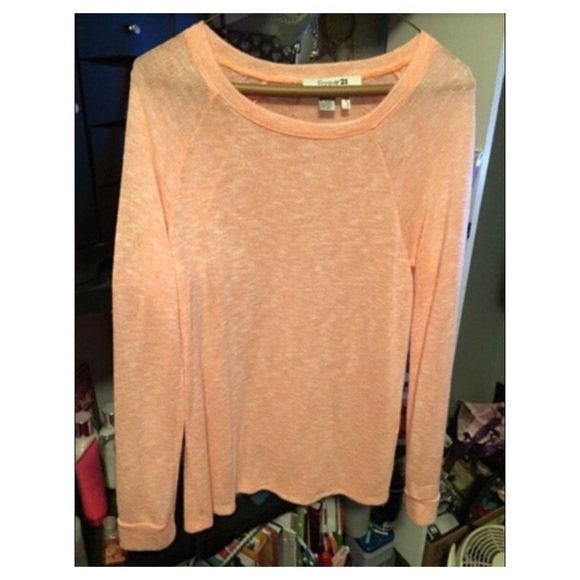 Cream/coral long sleeve