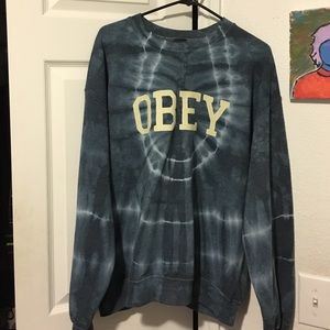 Tie dye obey pullover