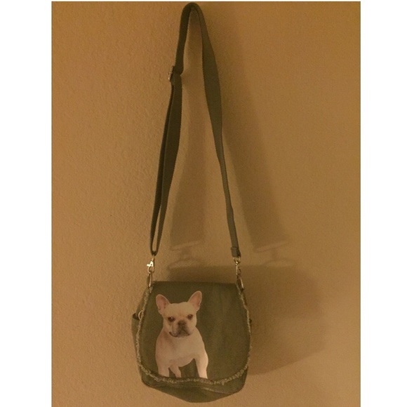 Army green Puppy purse!