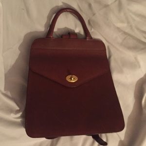 Leather Backpack with Hand Strap