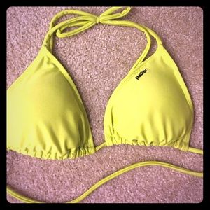 Pucker Bright yellow bikini top.