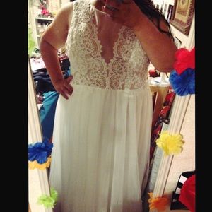 White prom dress