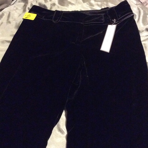Beautiful Ann Taylor blk velvet tuxedo pants.