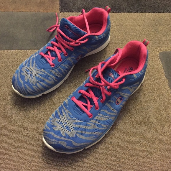 Mens Champion Pink and Blue Sneakers