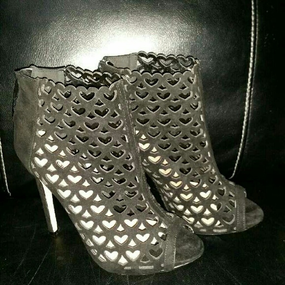Very cute heart cut-out heels