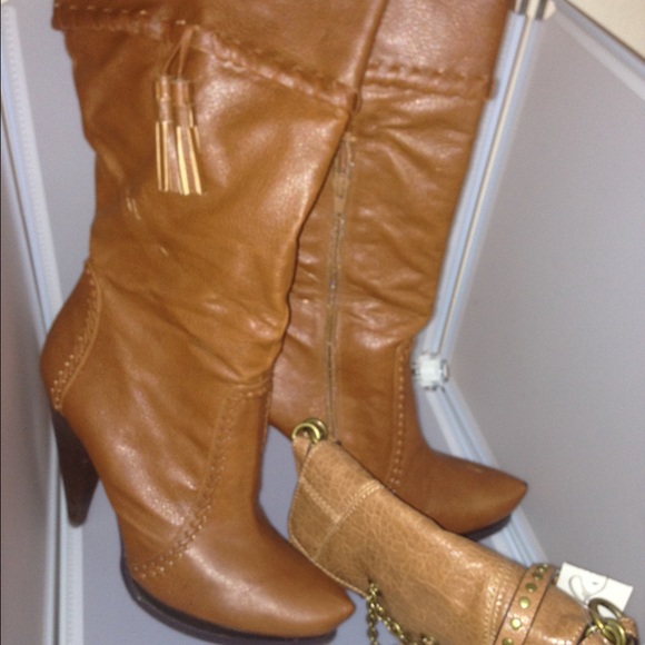 Boots worn once and recently taken out of storage.